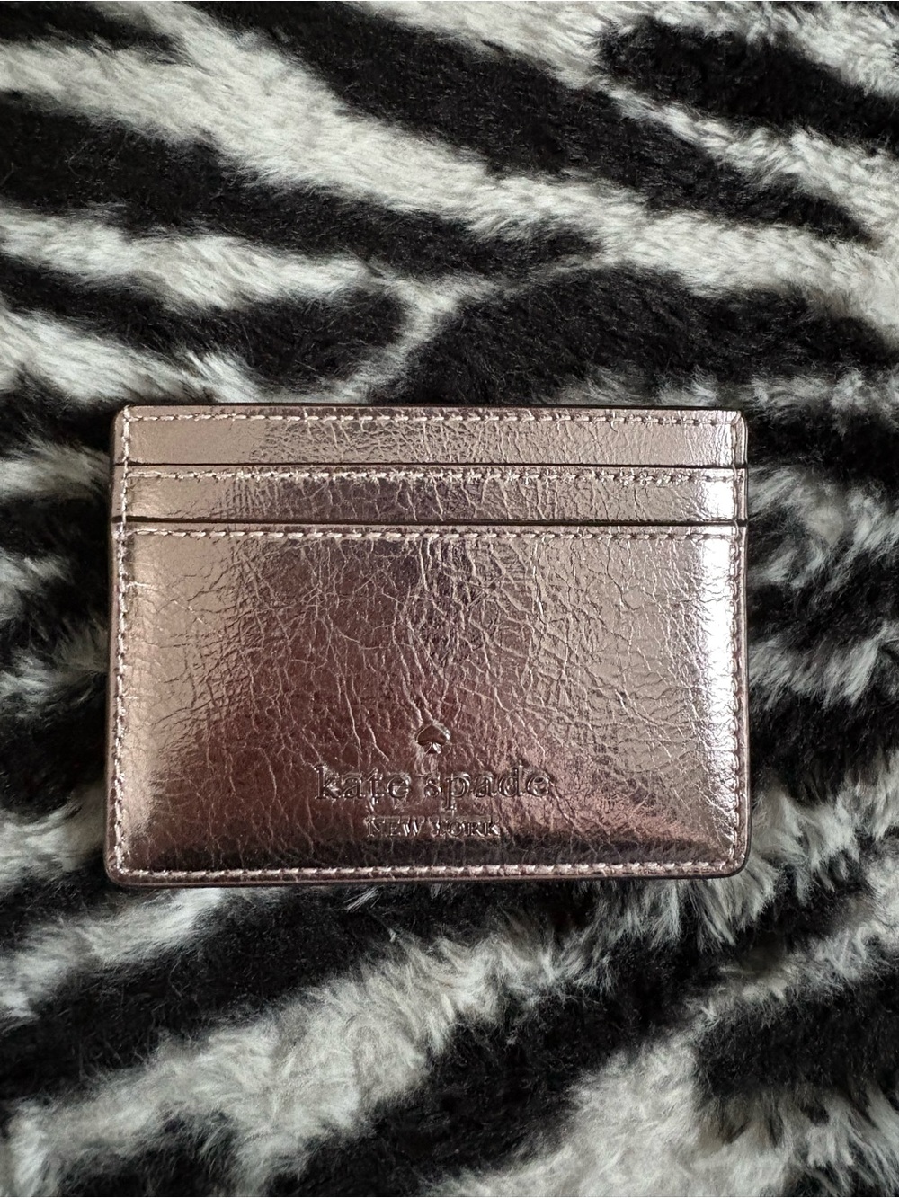 kate spade pink holographic cardholder